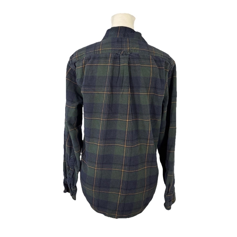 EDDIE BAUER Women Button Down Collar Blue Plaid Flannel Shirt Women's Size Small - Picture 14 of 15